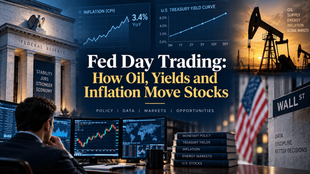Fed day trading, Treasury yields, oil prices and U.S. stock market volatility