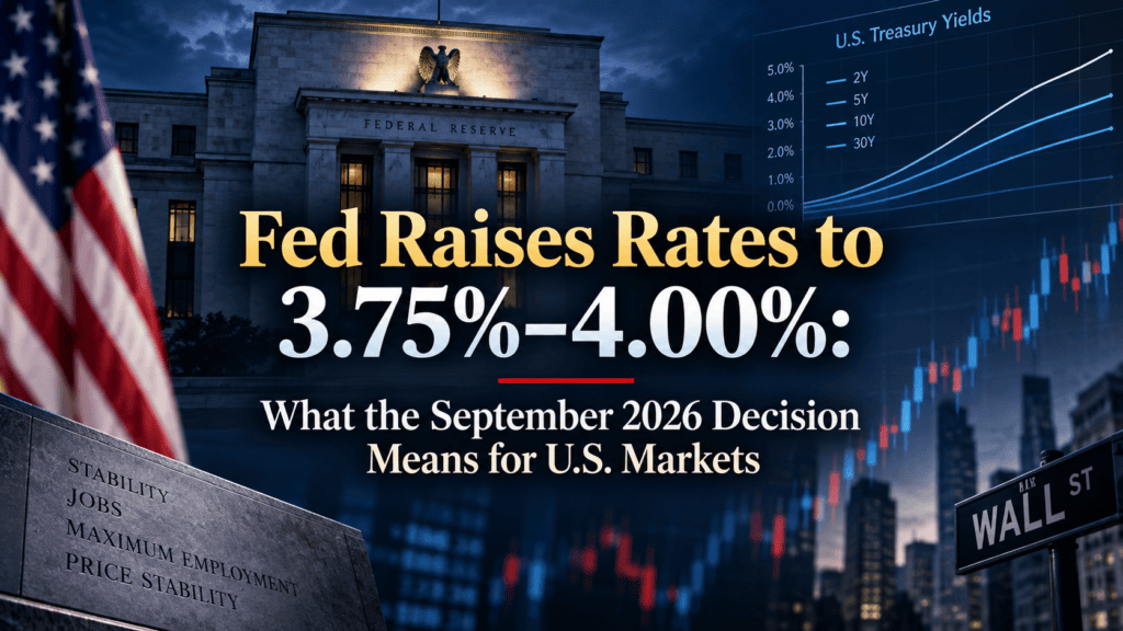 Fed raises rates to 3.75%–4.00% in September 2026 and its impact on U.S. markets