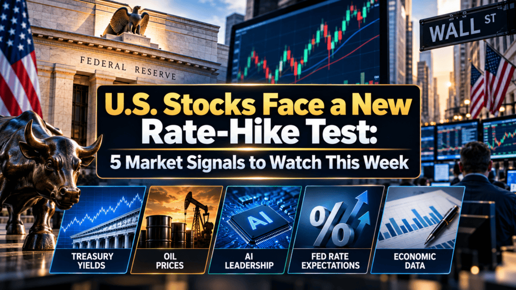 U.S. stocks rate hike market signals showing Treasury yields oil AI stocks and economic data
