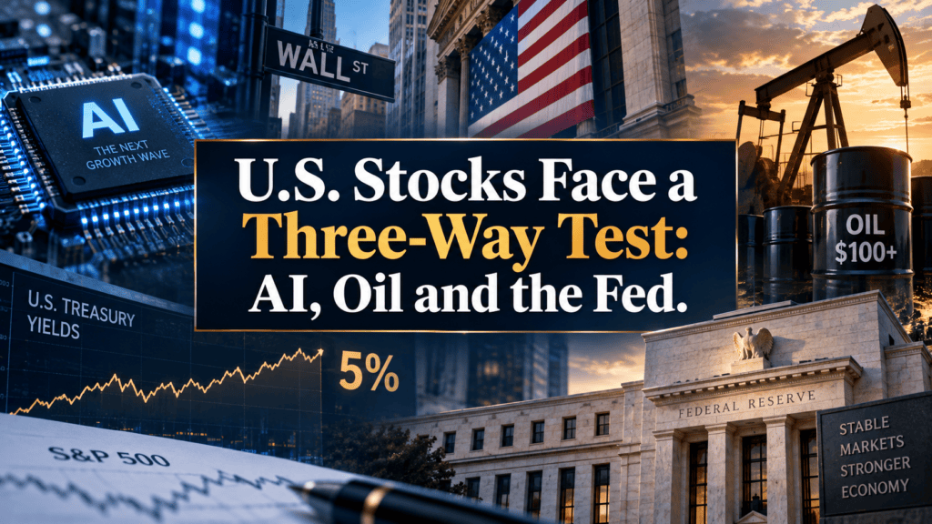 U.S. stocks facing pressure from AI uncertainty, oil prices and Federal Reserve policy